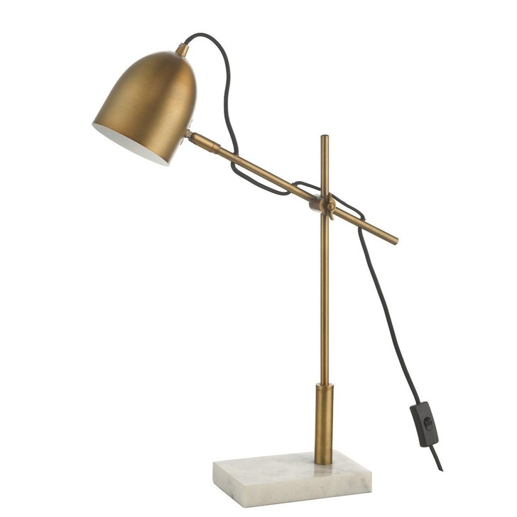 Dar Mendal MEN4263 Task Lamp In Antique Bronze & Marble Finish