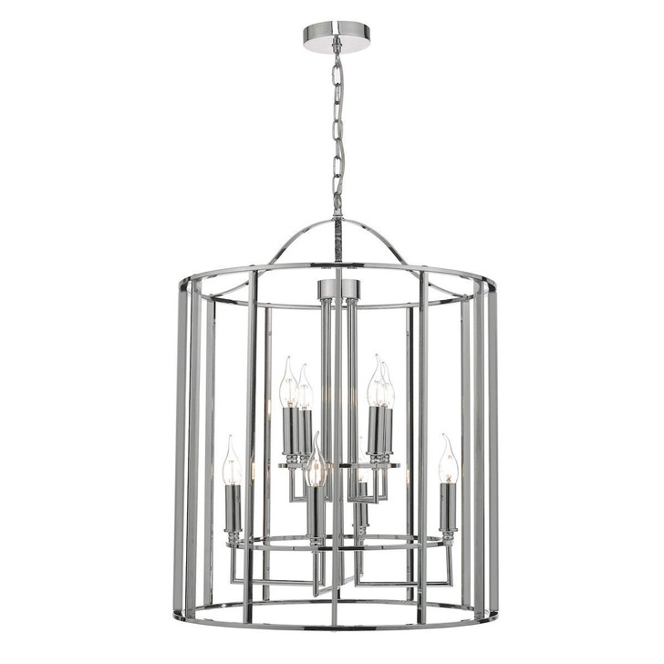 Dar Myka MYK0850 8 Light Lantern In Polished Chrome Finish