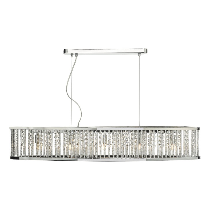 Dar Nantes Polished Chrome 5 Light Bar Pendant