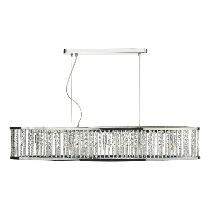 Dar Nantes Polished Chrome 5 Light Bar Pendant