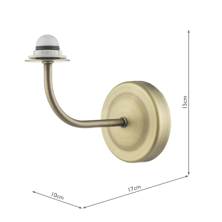 Dar Navarro Wireless USB Rechargeable Wall Light Matt Antique Brass With Red Mix Pattern Shade - Touch Dimmable 2800K Warm White LED