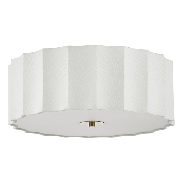 Dar Noura 3 Light Flush Ivory and White