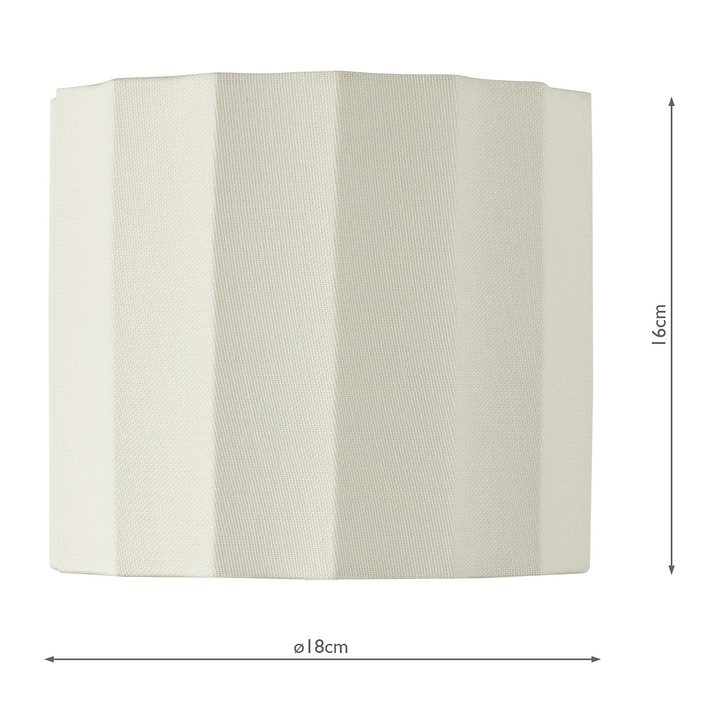 Dar Noura Ivory Linen Drum Shade 18cm