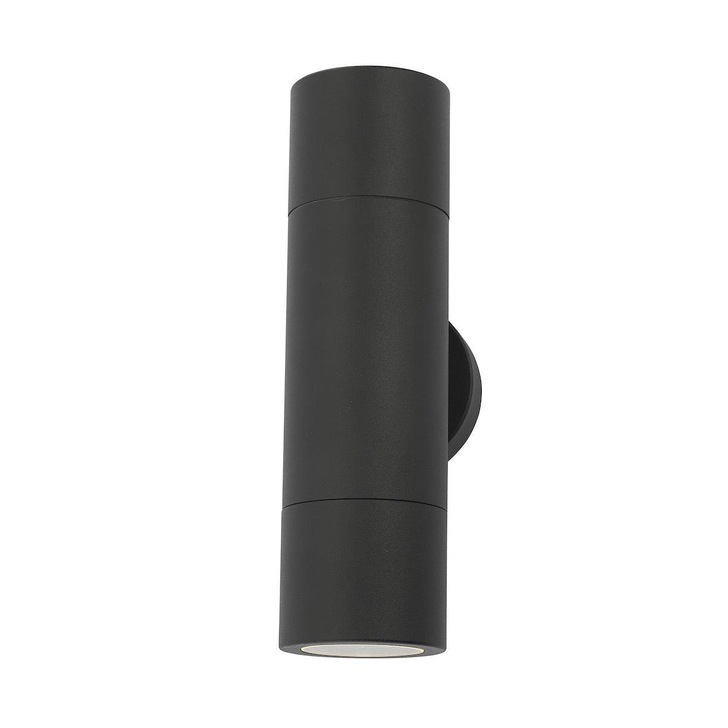 Dar Ortega ORT3222 Exterior 2 Light Wall Light In Matt Black Finish - IP65