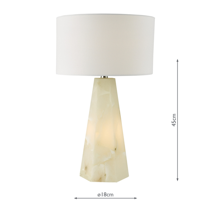 Dar Paget Alabaster Dual-Lit Table Lamp - Base Only