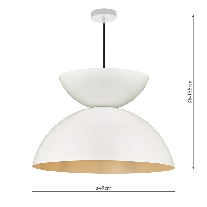 Dar Riya Matt White Single Pendant Light