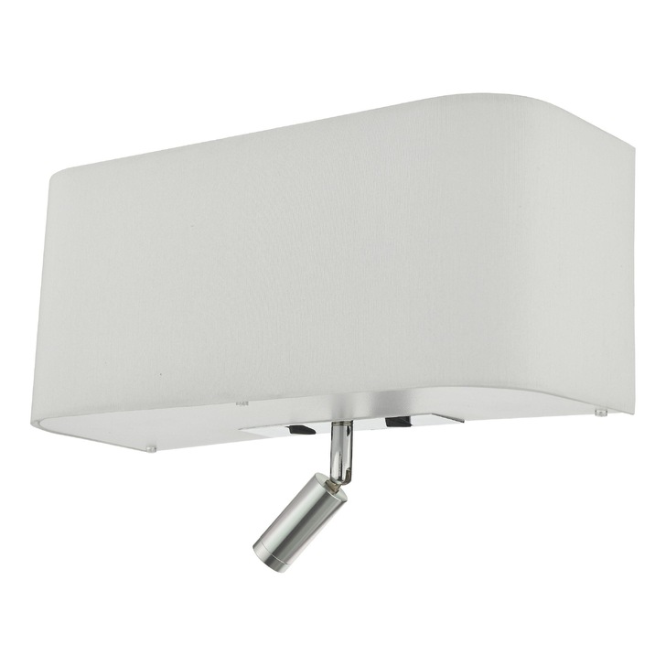 Dar Ronda 3 Light Wall Light In Ivory Complete With Led Reading Light