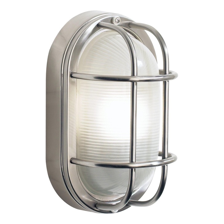 Dar Salcombe SAL5244 Stainless Steel Finish Oval Exterior Wall Light - IP44