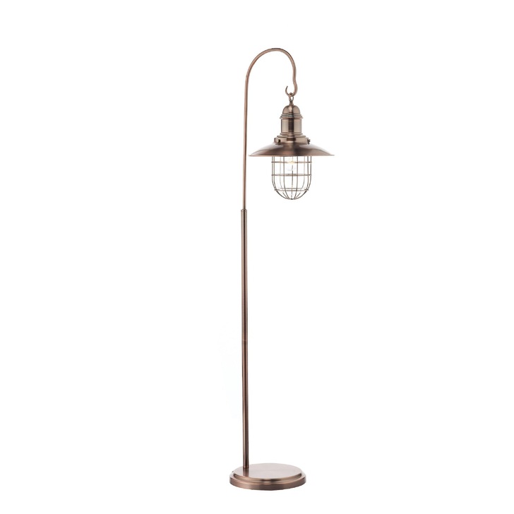 Dar Terrace TER4964 Antique Copper Floor Lamp