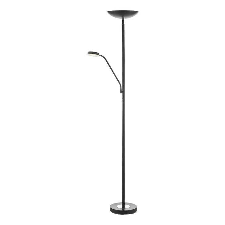 Dar Victor Matt Black Mother & Child LED Floor Lamp