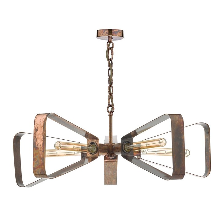 Dar Yavanna YAV0564 5 Light Pendant In Oiled Copper Finish