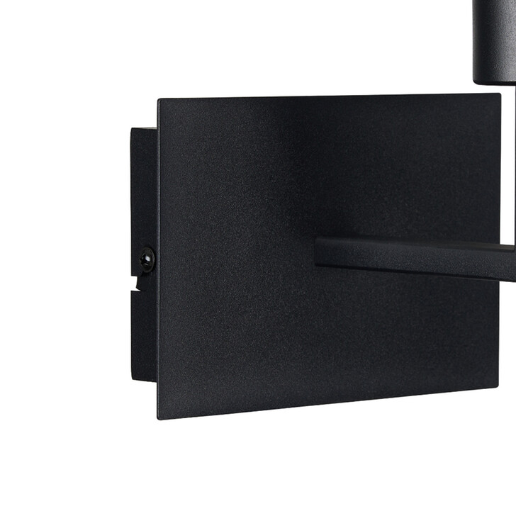 Deco Clara Satin Black 1 Light Wall Lamp Switched (FRAME ONLY)