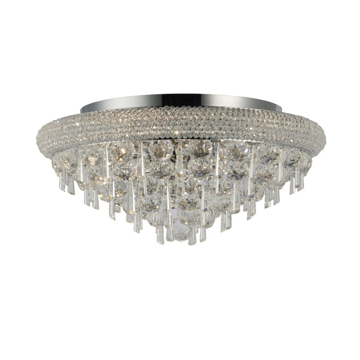 Diyas Alexandra IL31446 Polished Chrome 7 Light Flush Crystal Ceiling Light