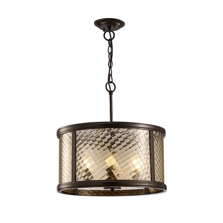 Diyas Asia IL31677 Oiled Bronze 4 Light Pendant