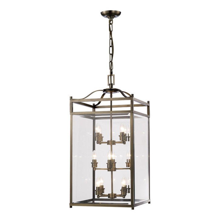 Diyas Aston IL31115 Antique Brass 12 Light Pendant