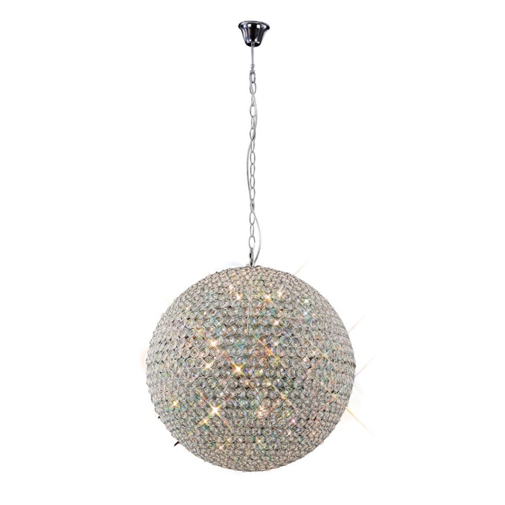 Diyas Ava IL30195 Polished Chrome 9 Light Crystal Pendant