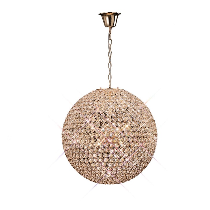 Diyas Ava IL30754 French Gold 9 Light Crystal Pendant