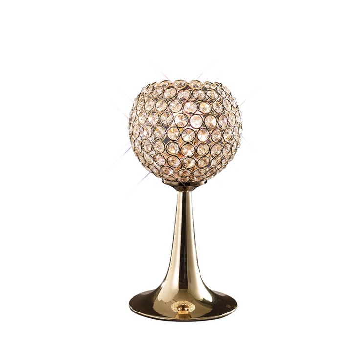 Diyas Ava IL30755 French Gold 2 Light Crystal Table Lamp