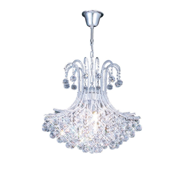 Diyas Bask IL30017 Polished Chrome 6 Light Crystal Pendant