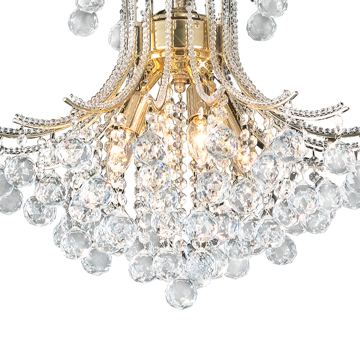 Diyas Bask IL30216/BA French Gold 4 Light Crystal Pendant