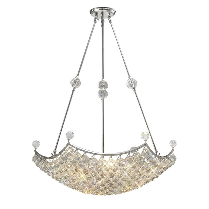 Diyas Cesto IL30058 Polished Chrome 12 Light Crystal Pendant