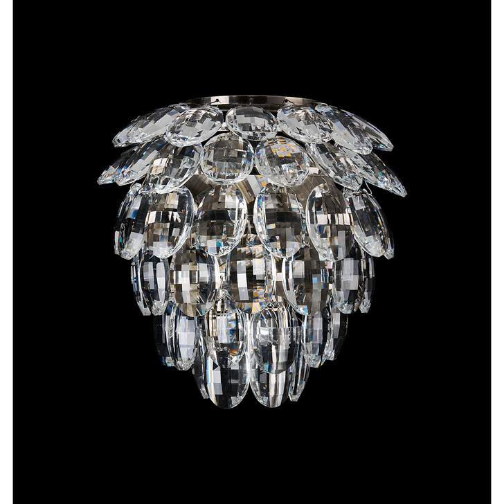 Diyas Coniston Antique Brass Crystal Bathroom Wall Light - IP44