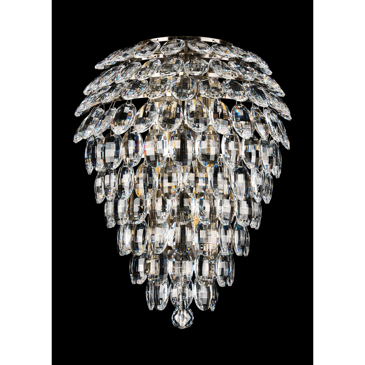 Diyas Coniston Antique Brass Extra Large Crystal Bathroom Wall Light - IP44