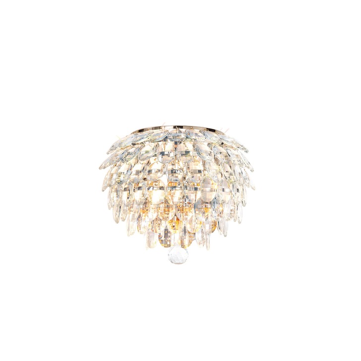 Diyas Coniston French Gold 2 Light Large Crystal Wall Light - IL32829