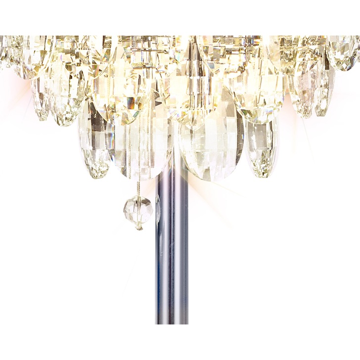 Diyas Coniston Polished Chrome 2 Light Crystal Table Lamp - IL32834