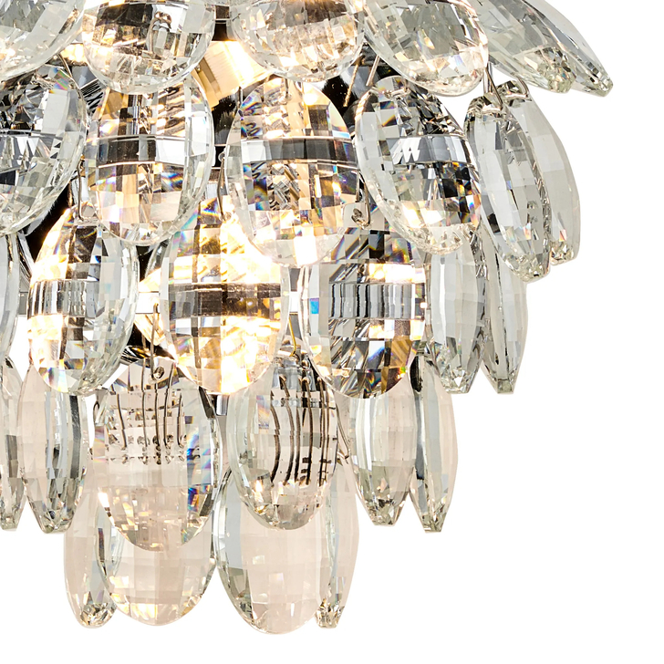 Diyas Coniston Polished Chrome Crystal Bathroom Wall Light - IP44