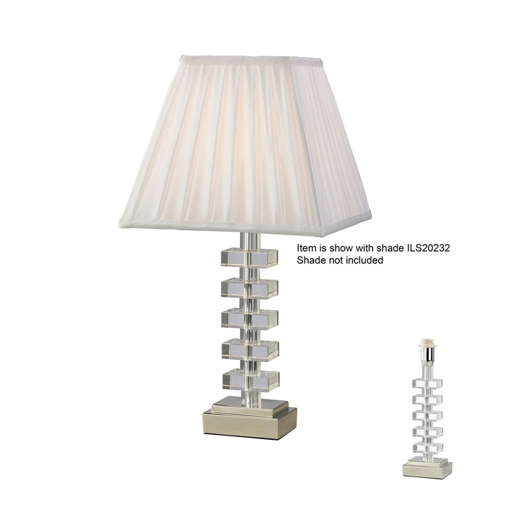 Diyas Dusit IL11005 Crystal Table Lamp In Silver Finish - Base Only