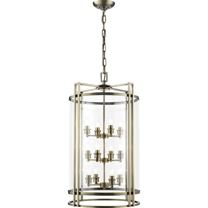 Diyas Eaton IL31095 Antique Brass 12 Light Pendant