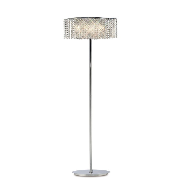 Diyas Fabio IL30576 Polished Chrome 4 Light Crystal Floor Lamp