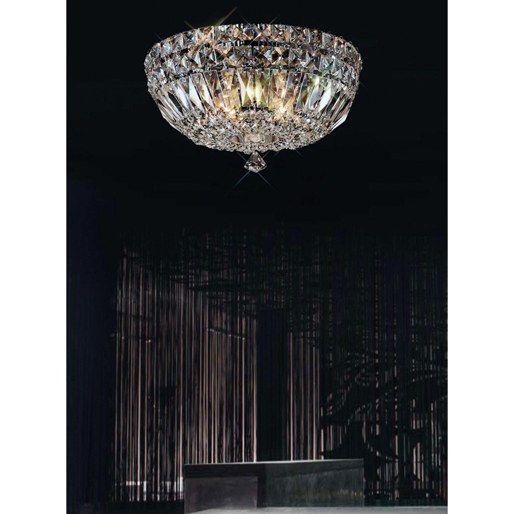 Diyas Georgina IL31482 Polished Chrome 5 Light Flush Crystal Ceiling Light