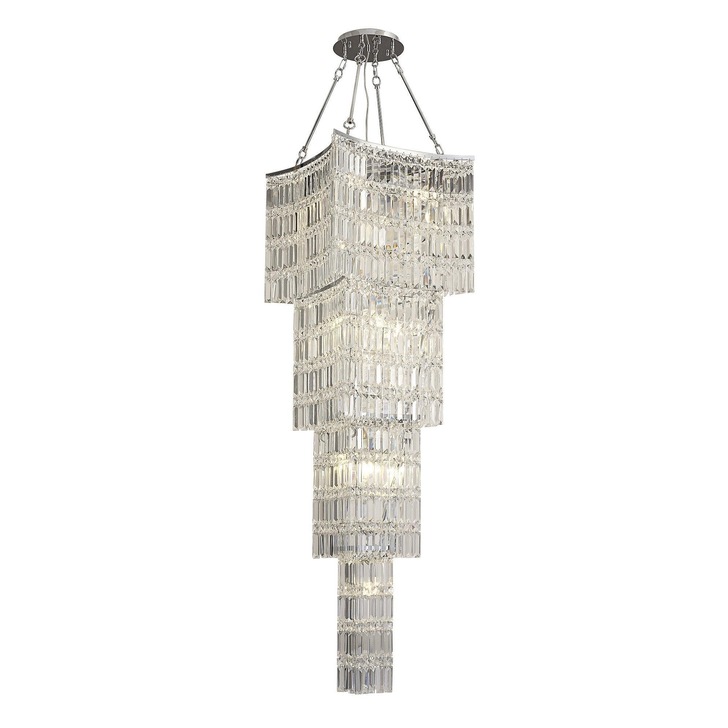 Diyas Gianni IL30644 Polished Chrome 11 Light Crystal Pendant