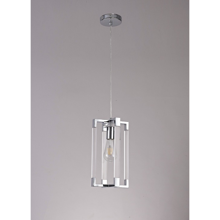 Diyas IL32781 Canto Polished Nickel/Acrylic Pendant