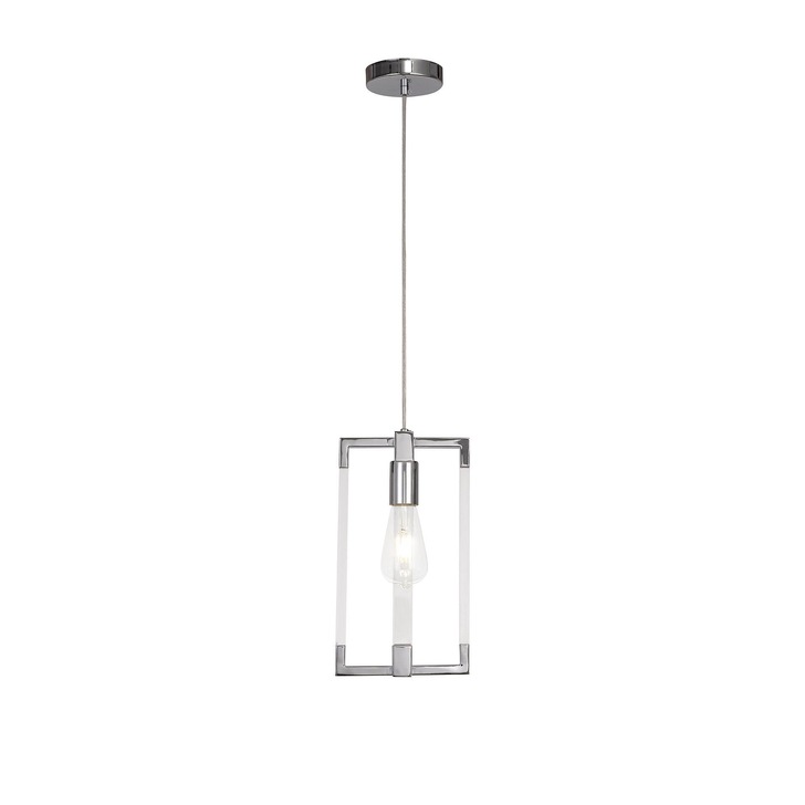 Diyas IL32781 Canto Polished Nickel/Acrylic Pendant