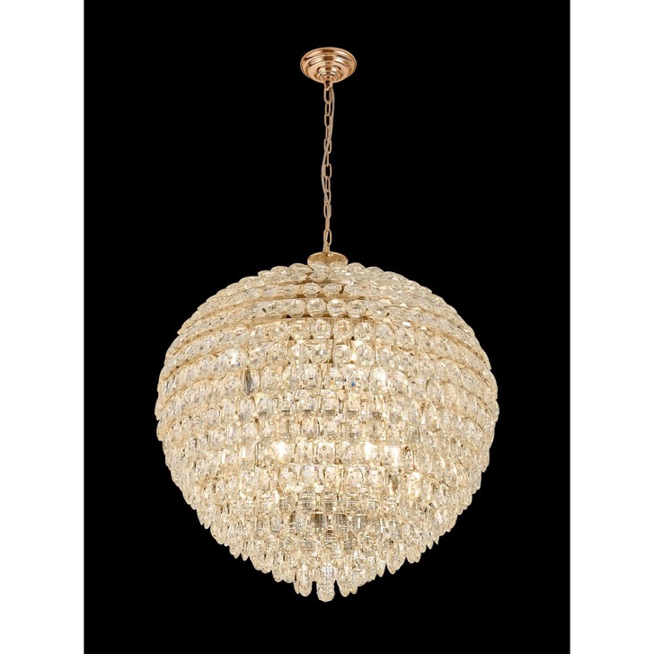 Diyas IL32811 Coniston French Gold 16 Light Crystal Pendant