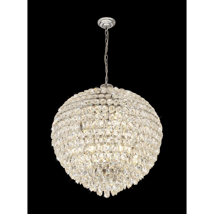 Diyas IL32809 Coniston Polished Chrome 16 Light Crystal Pendant