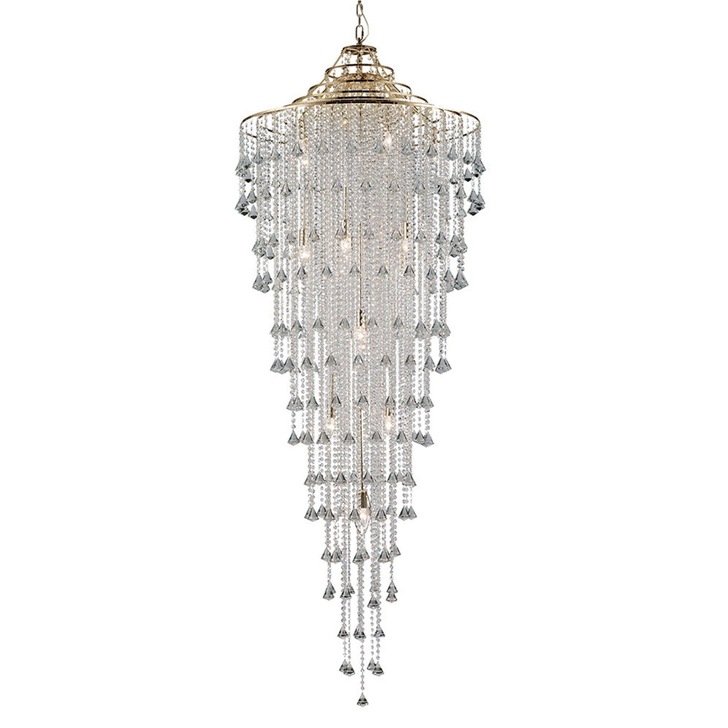 Diyas Inina IL32776 French Gold 15 Light Crystal Pendant