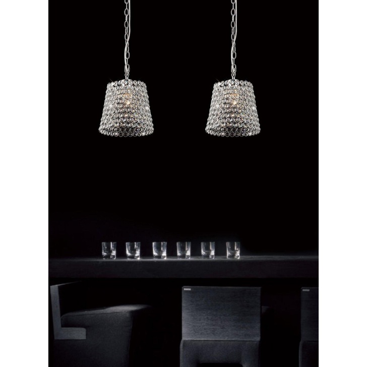 Diyas Kudo IL60008 Polished Chrome Crystal Non-Electric Shade