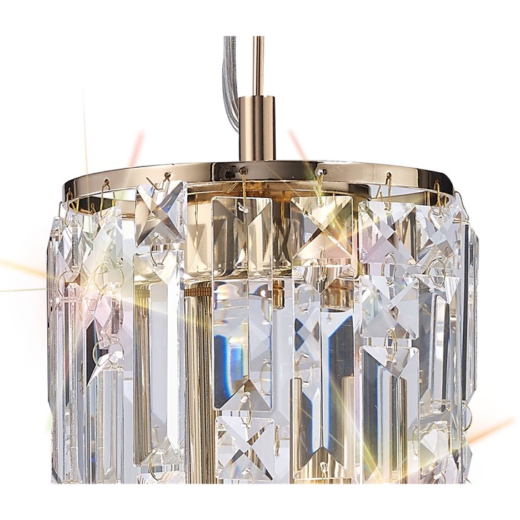 Diyas Maddison French Gold 2 Light Crystal Pendant - IL31813