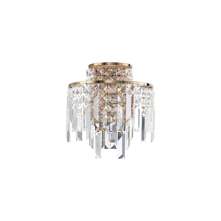 Diyas Maddison French Gold 2 Light Crystal Wall Light - IL31810