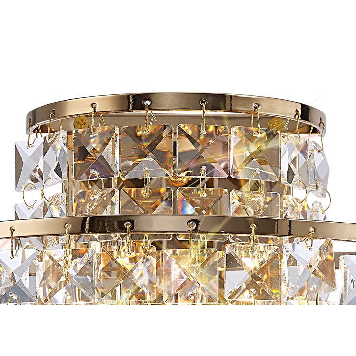 Diyas Maddison French Gold 2 Light Crystal Wall Light - IL31810