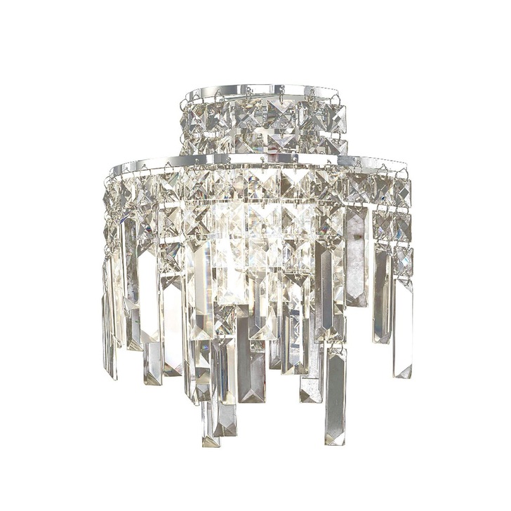 Diyas Maddison IL30250 Polished Chrome 2 Light Crystal Wall Light