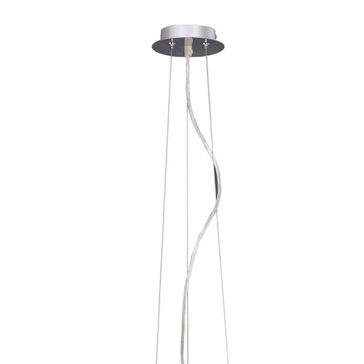 Diyas Nerissa IL30272/BL Polished Chrome 4 Light Crystal Pendant Complete With Black Shade