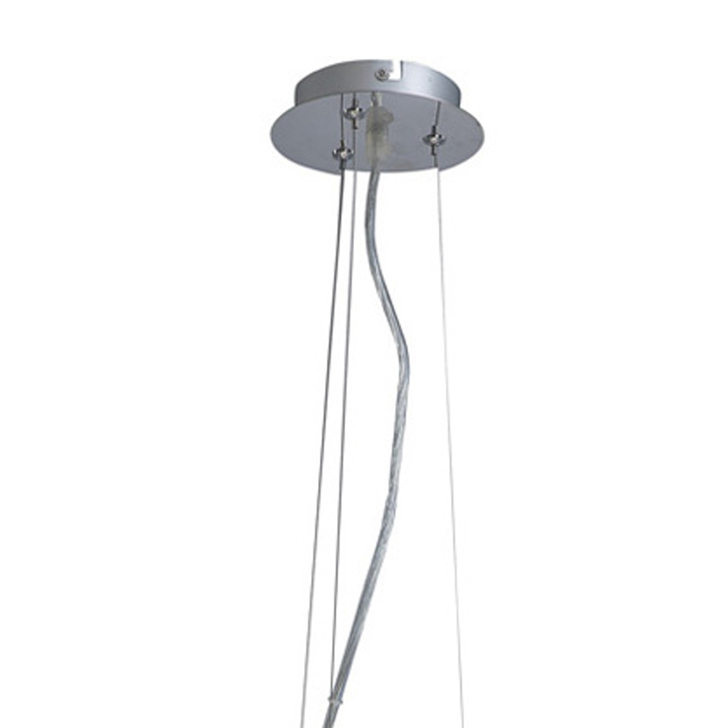 Diyas Nerissa IL30272/WH Polished Chrome 4 Light Crystal Pendant Complete With White Shade