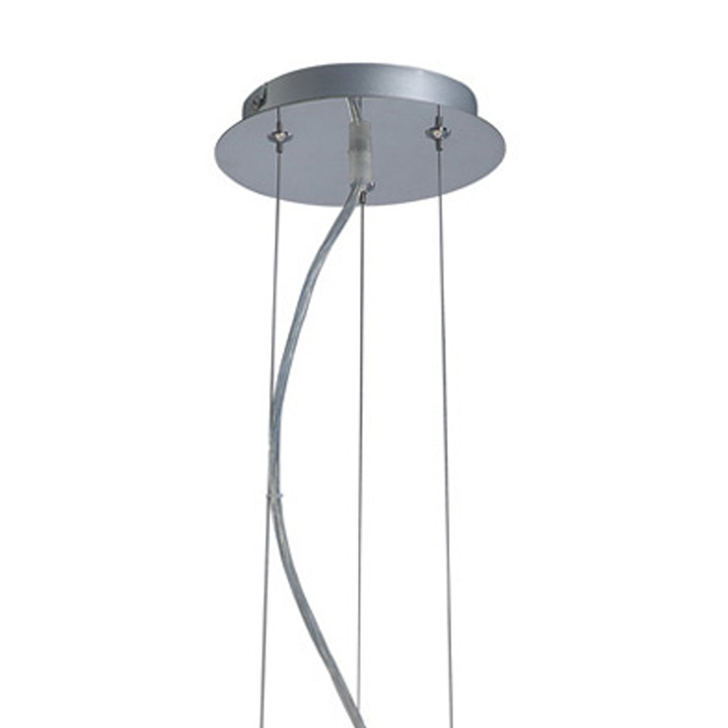 Diyas Nerissa IL30273/WH Polished Chrome 6 Light Crystal Pendant Complete With White Shade