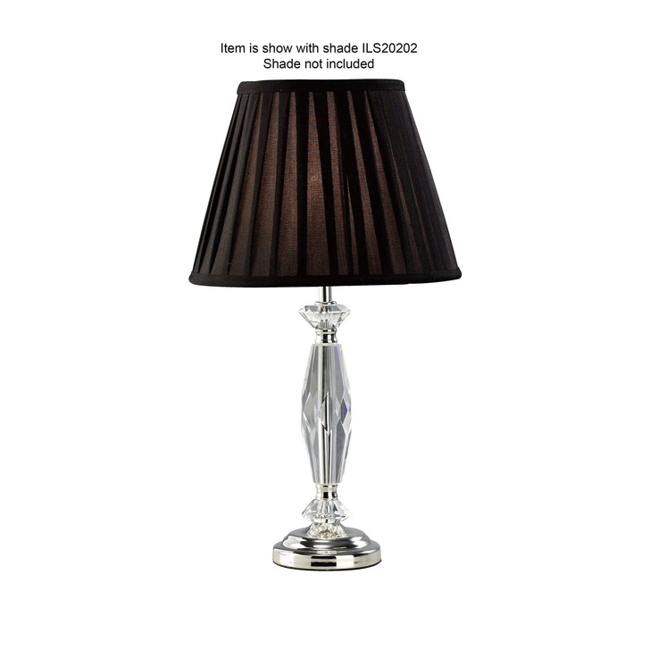 Diyas Nexon IL11001 Crystal Table Lamp In Silver Finish - Base Only