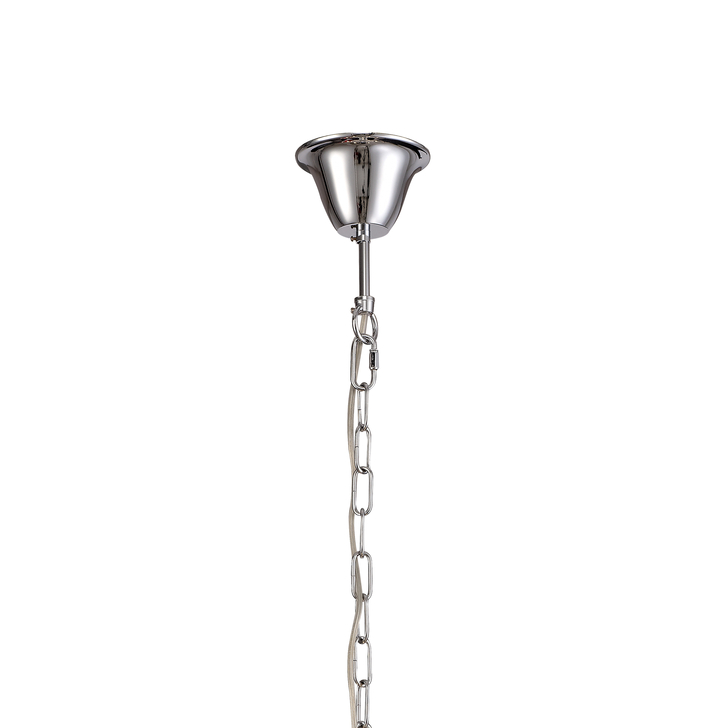 Diyas Olivia IL30045/SB Polished Chrome 5 Light Crystal Pendant Complete With Soft Bronze Shade